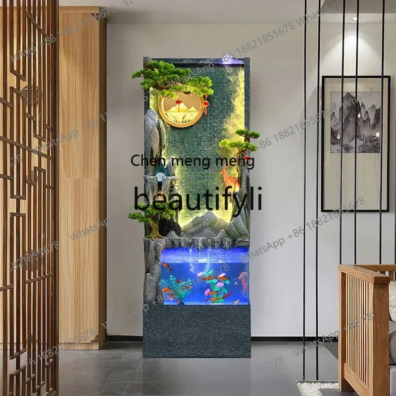 

SS S7486 Rockery flowing water ornament circulating water fountain landscaping screen water curtain wall fish tank decoration