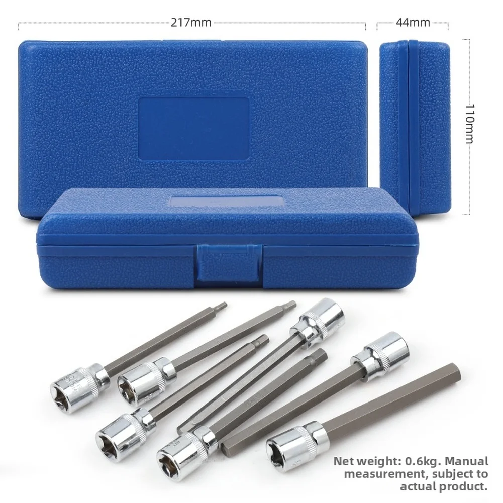 7PCS 3/8 Inch For Impact Drive Hex Star 12 Points Socket Set For Impact Wrench Work On Deep Recessed Fasteners And Nuts