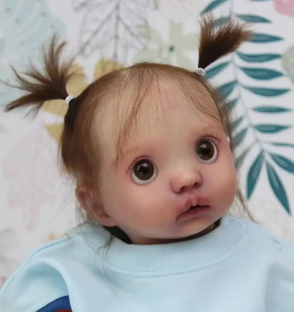 

DLS Индивидуальная ограниченная поставка 16-дюймовая кукла Reborn Baby Peeka с укорененными волосами, уже готовая кукла с различным платьем