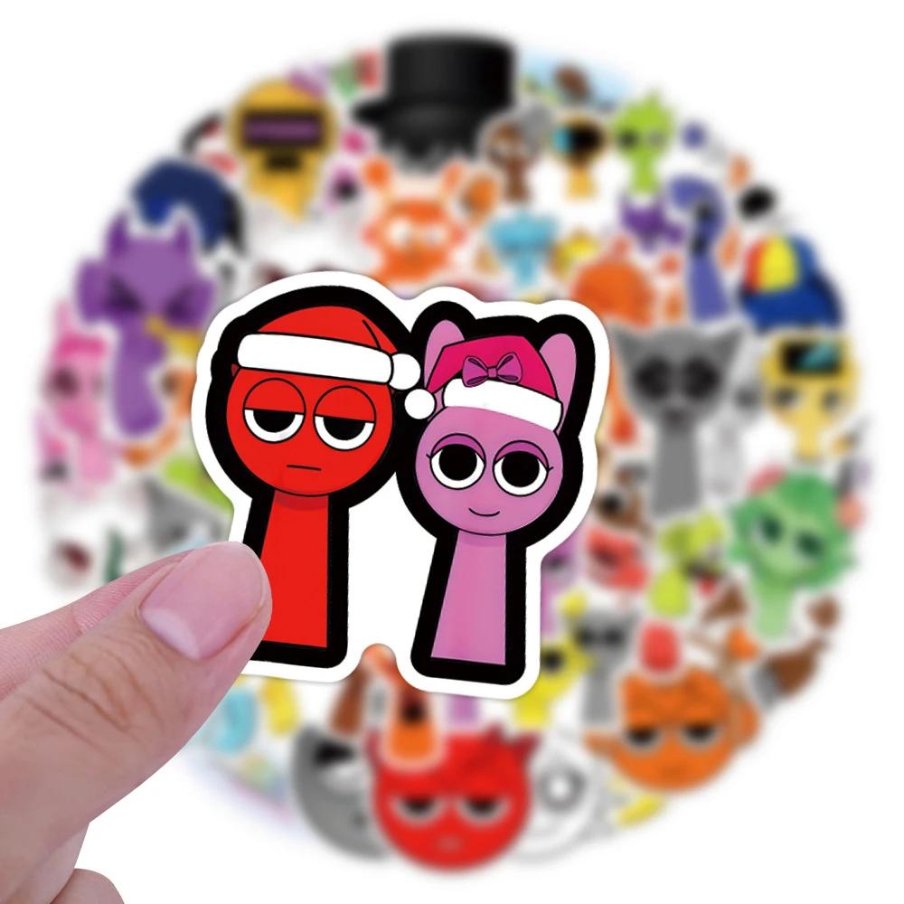 10/30/50/110pcs Incredibox Sprunki Music Game Stickers Funny Cartoon Kid Decals Toys DIY Phone Laptop Notebook Bike Cute Sticker