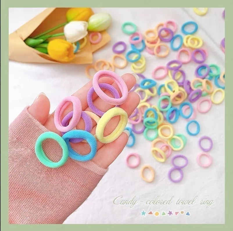 150-teiliges buntes Haarband-Set |   Weiche Haargummis für Kinder, Erwachsene & Kleinkinder