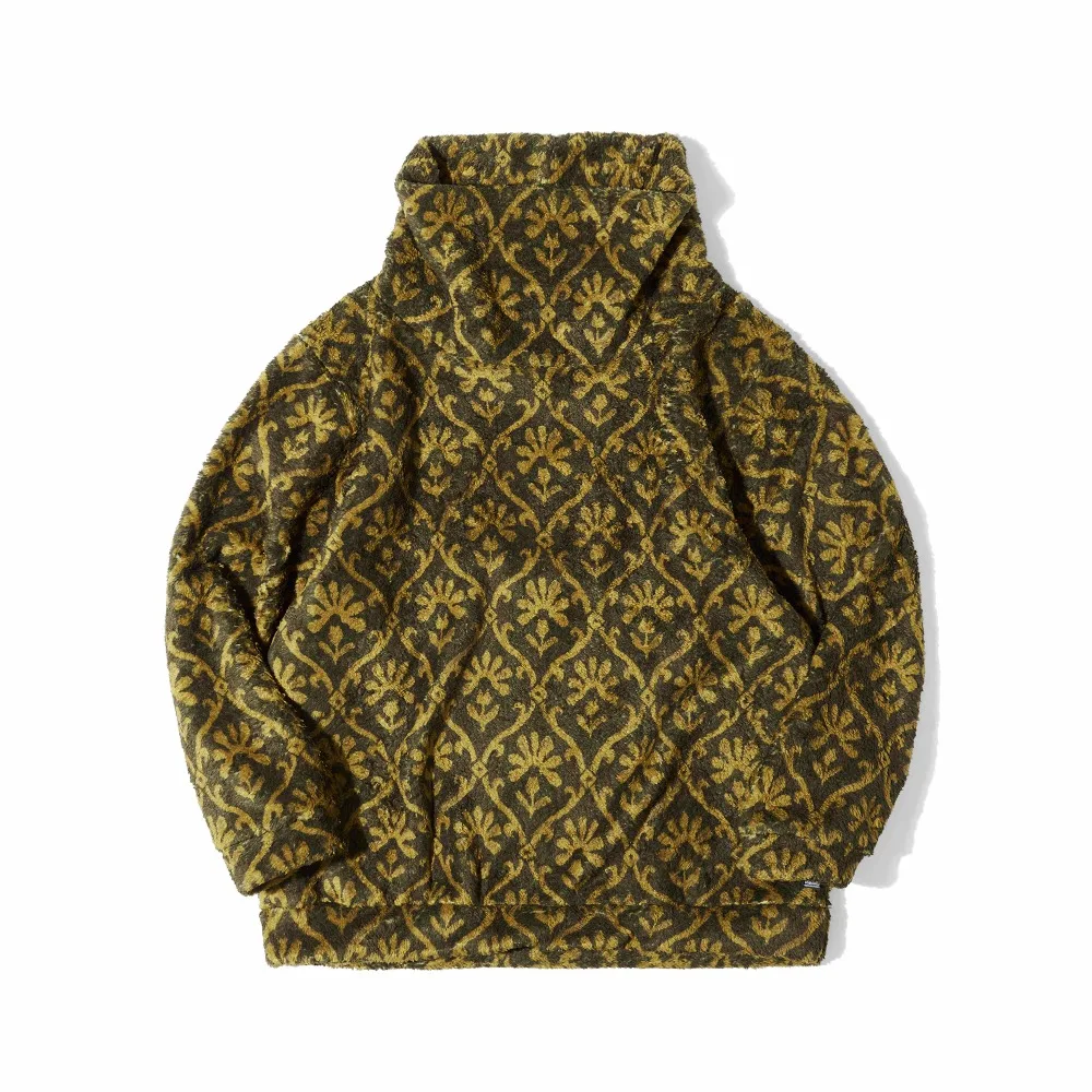 

24AW KAPITAL Hirata японский повседневный флисовый теплый свободный свитшот с круглым вырезом с цветочным принтом для мужчин