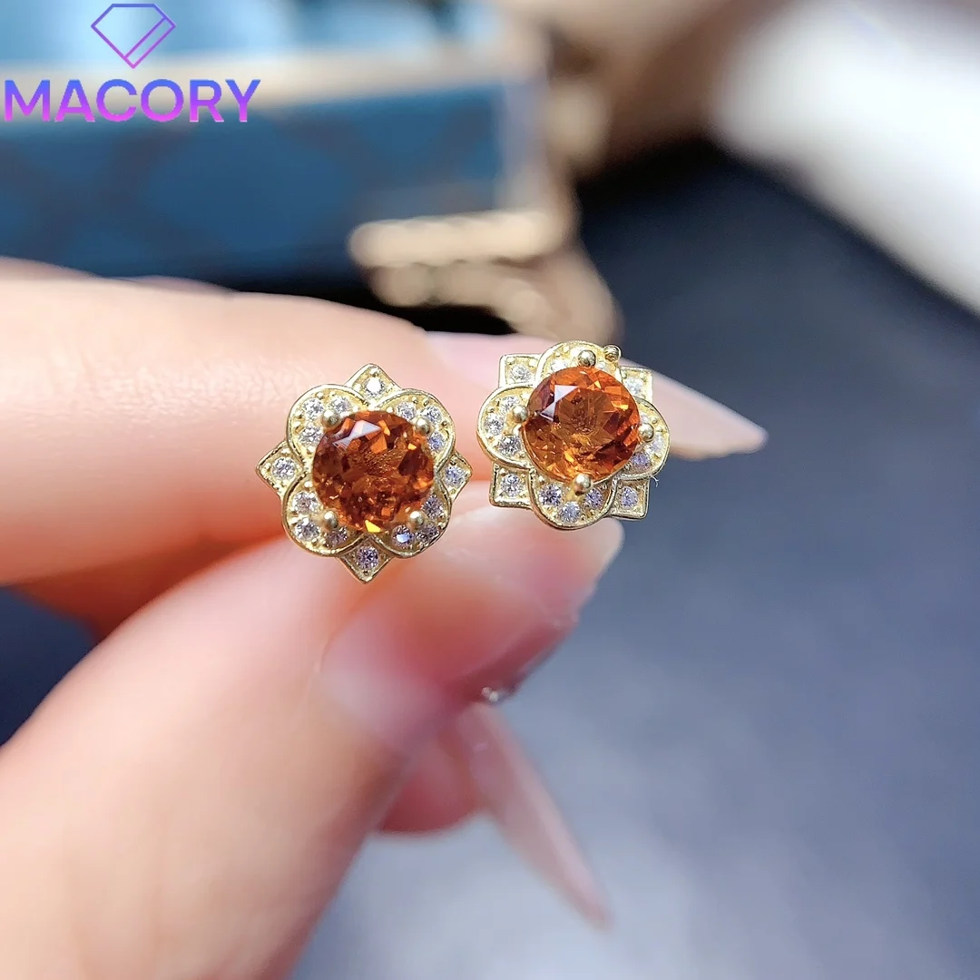 

Designer silver 925 female natural citrine earrings luxury brand 925 sterling silver jewelry guarantee jewelry female gem.