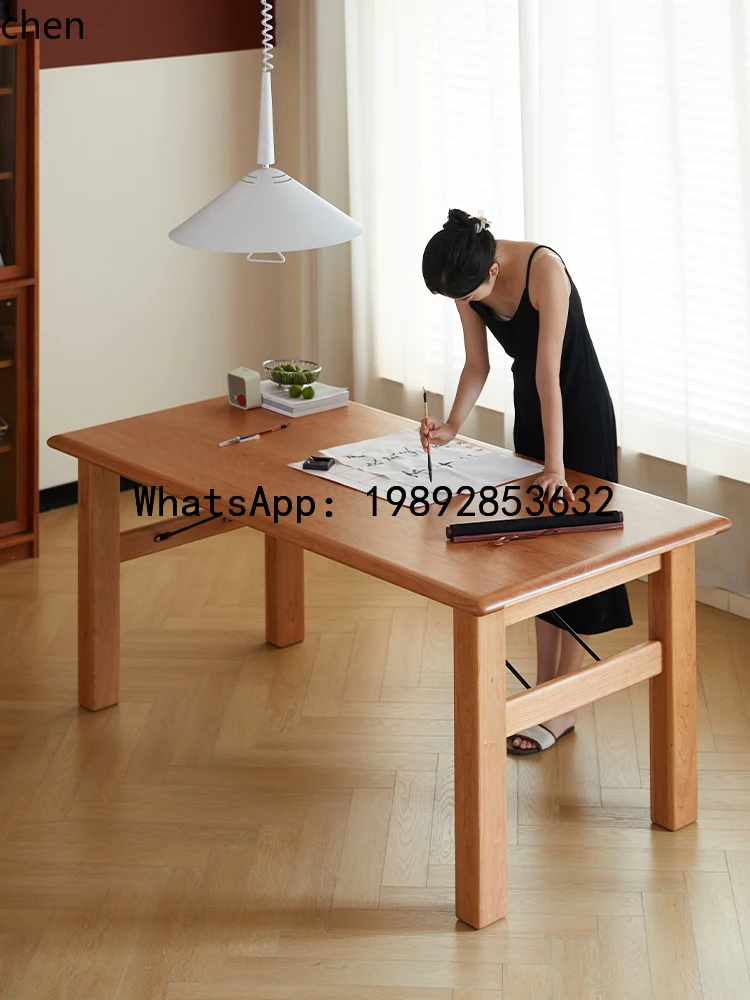 

X5 coffee table living room desk solid wood desk household cherry wood meal calligraphy table