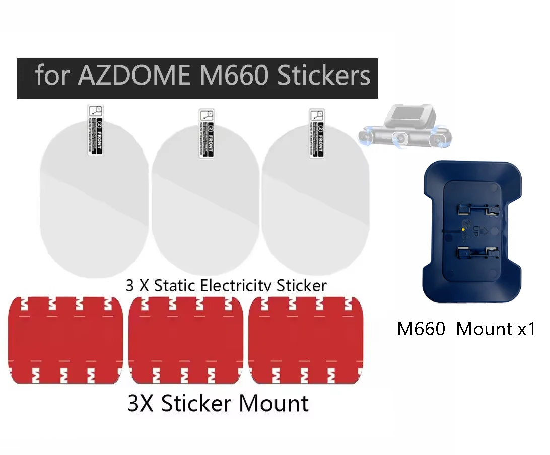 for AZDOME M660 Mount Stickers for AZDOME Rear camera Static Stickers