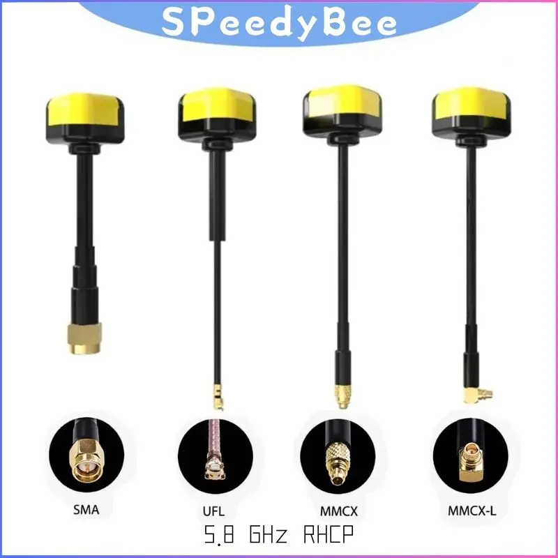 Antenne SpeedyBee V2 5.8GHz RHCP, 2.8dBi SMA/UFL/MMCX/MMCX-90 pour drone FPV de course et freestyle