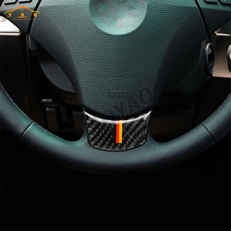 For BMW 5 Series e60 Conversion 520li 523li 525li 2004-2010 Car Steering Wheel Trim Carbon Fiber Steering Wheel Trim