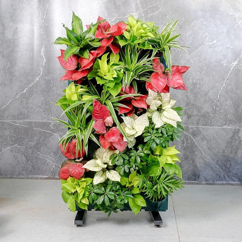 Movable floor-to-ceiling flower stand with wheels Balcony stepped shelf Succulent multi-layer outdoor plant pot shelf