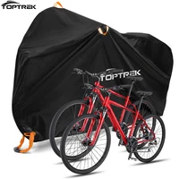 Toptrek-funda para bicicleta Oxford 210D, almacenamiento al aire libre, impermeable y Anti-UV, con membrana impermeable para dos bicicletas