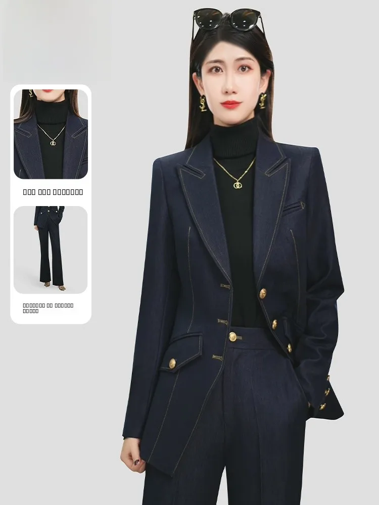 

Ele Profional Women's Suit Set Casual Faion Slimming Autumn Winter New Design Leisure Sle Career Women's
