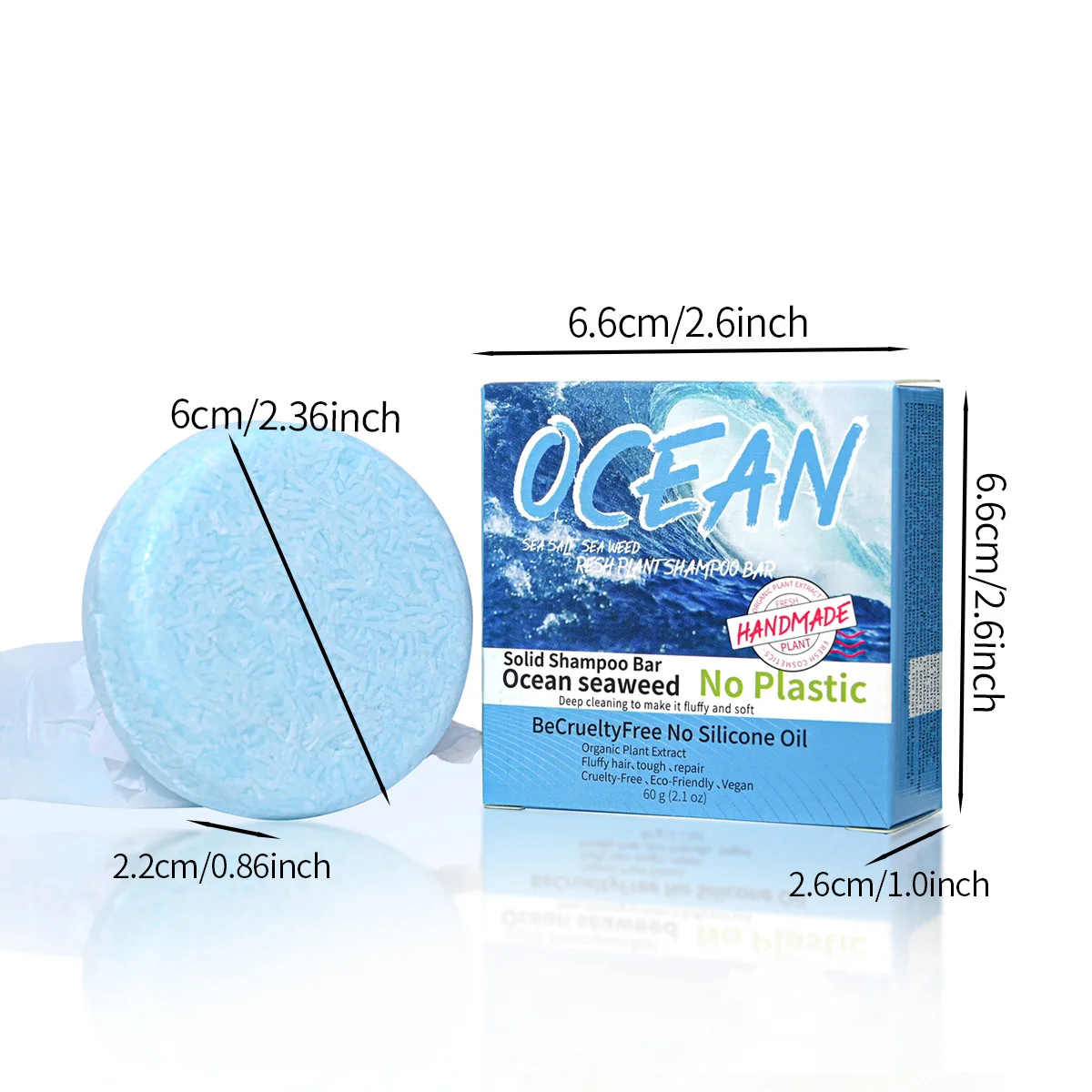 Refreshing Ocean Shampoo Seaweed essence Handmade Soap Soft and Tough Hair Care Soap Men\'s Shampoo