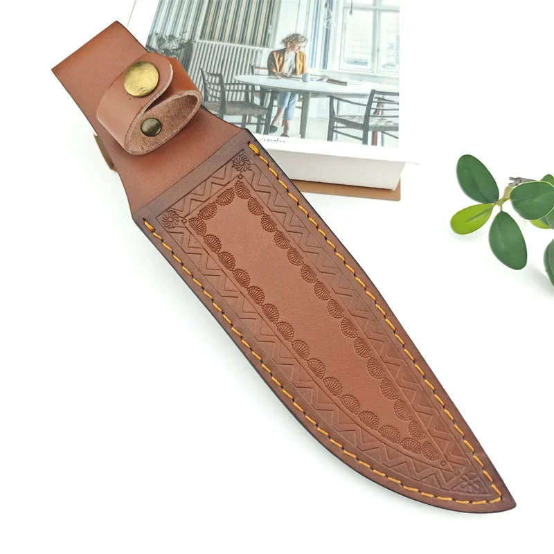 Multifunction SA Fixed Blade Knife Outdoor Camping Leather Sheath Straight Knife Holster for Outdoor Carry Storage Bag Scabbard