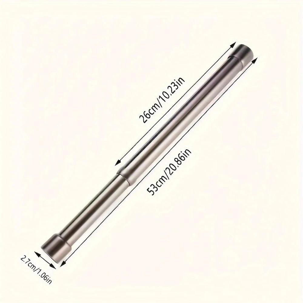 1pc Heavy-duty Wardrobe Hanging Pole, Stainless Steel Thickened, Adjustable, Telescopic Hanging Pole