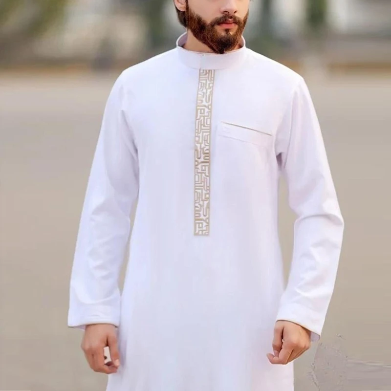 Mens Islamic Robe Muslim Ethnic Clothing Robe Kaftan Islamic Ethnic Arab Robes