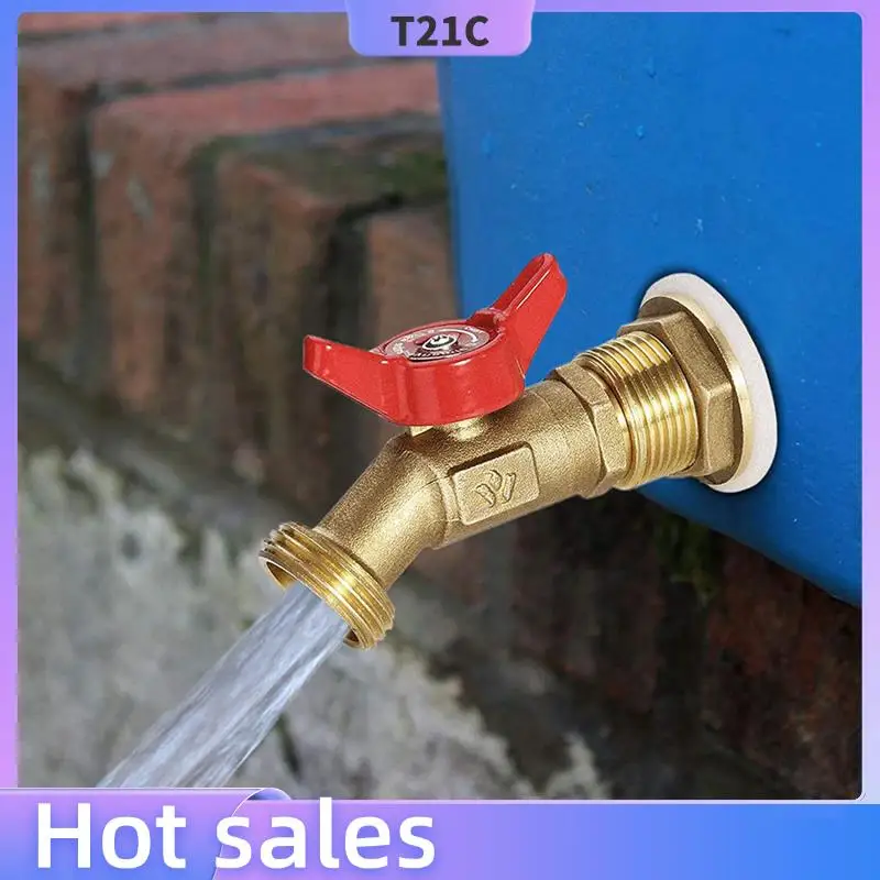 

T21C Твердый латунный переборник, 9 комплектов 3/8-дюймовый женский 1/2-дюймовый мужской твердый латунный соединитель резервуара для воды с резьбой и кольцом