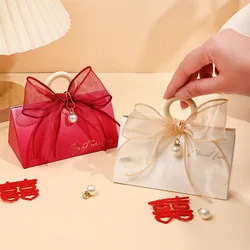 Large Triangle Shape Paper Bag Packaging Box With Handles Wedding Gifts For Guests Candy Boxes For Wedding Baby Shower Party New