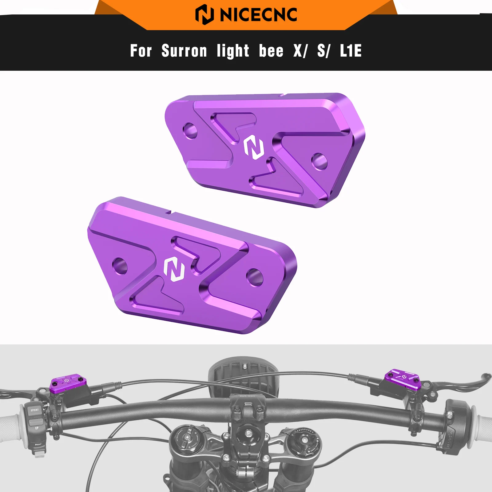

NICECNC For Surron light bee X S L1E Segway X160 X260 Sur-Ron 2024 2025 Front Rear Brake Reservoir Cover Electrical Motorbike