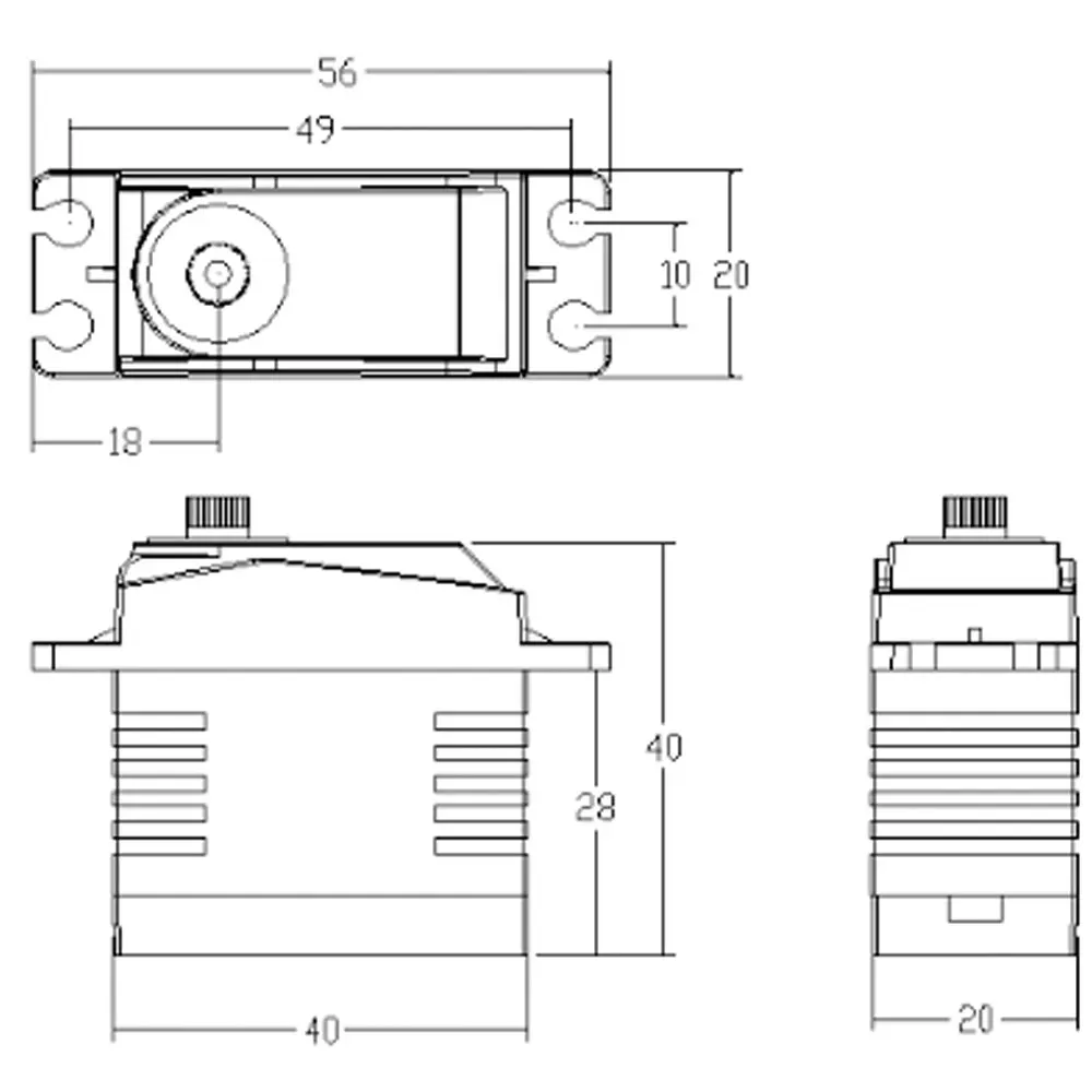 BOGIRC Alto Torque 180 ° /360 °   Servo sin escobillas Servo de engranaje de metal digital impermeable para barco de coche trepador de control remoto 1/8 1/10