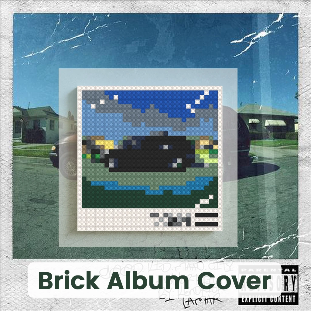 

K-Kendrick Lamar MOC Building Blocks Pixel Art Mosaic Brick Painting Album Cover Wall Picture Home Decor Gift