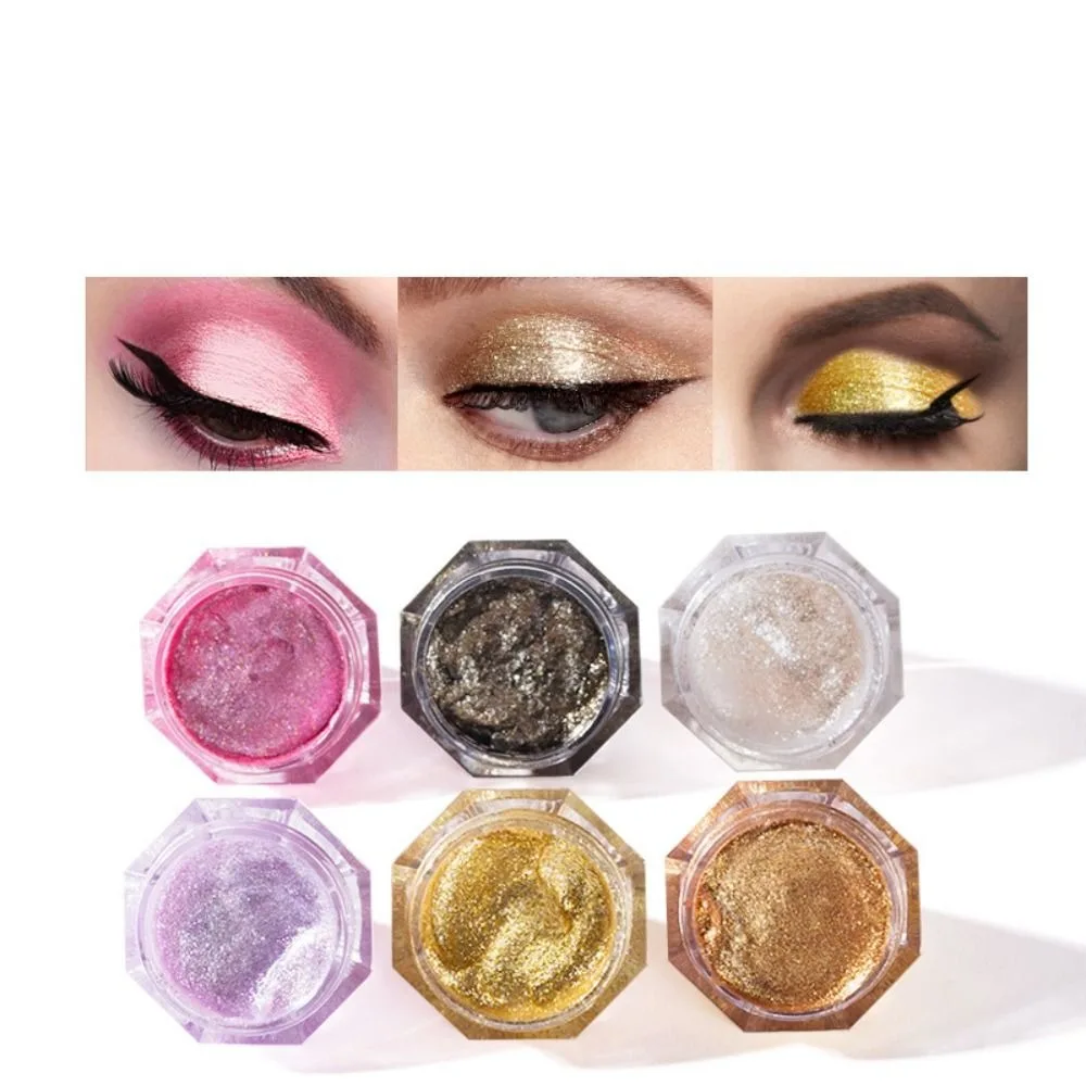 Palette Diamond Glitter Eyeshadow Shimmer Shine Highly Pigmented Face Glow Eyeshadow Long-lasting Waterproof Jelly Gel Eyeshadow