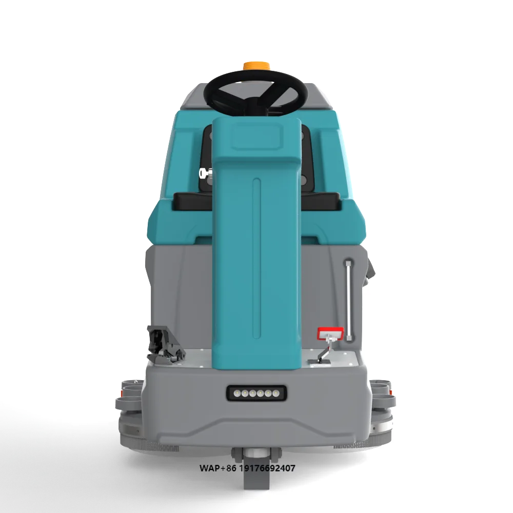 Commercial & Industrial Ride-on Floor Scrubber New Electric Battery Floor Cleaning Machine for Congested Areas Plastic Material