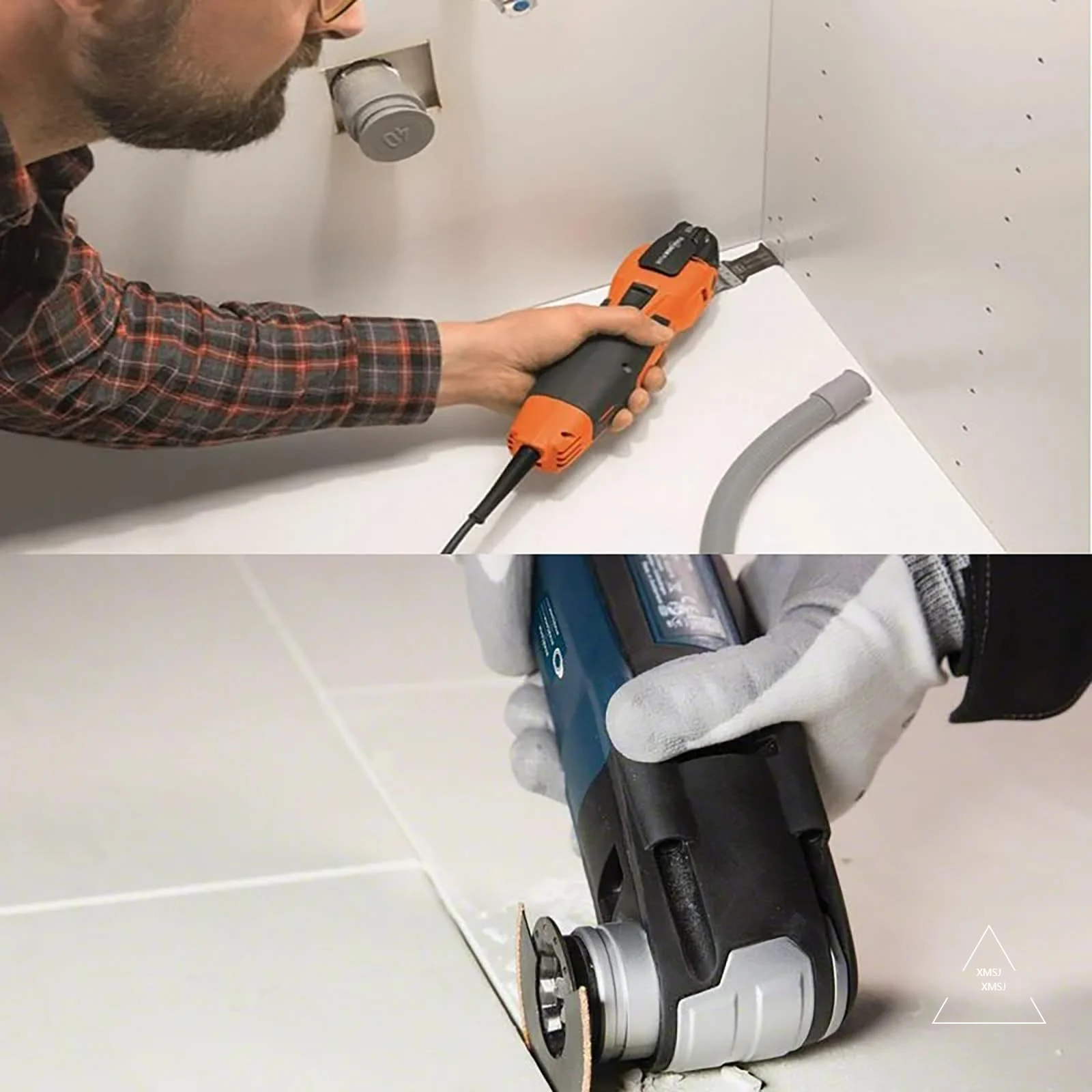 57 قطعة شفرة المنشار متعددة الوظائف دائم النجارة تتأرجح الملحقات ثقب مغلق مشترك أداة السلطة تتأرجح شفرة المنشار #3