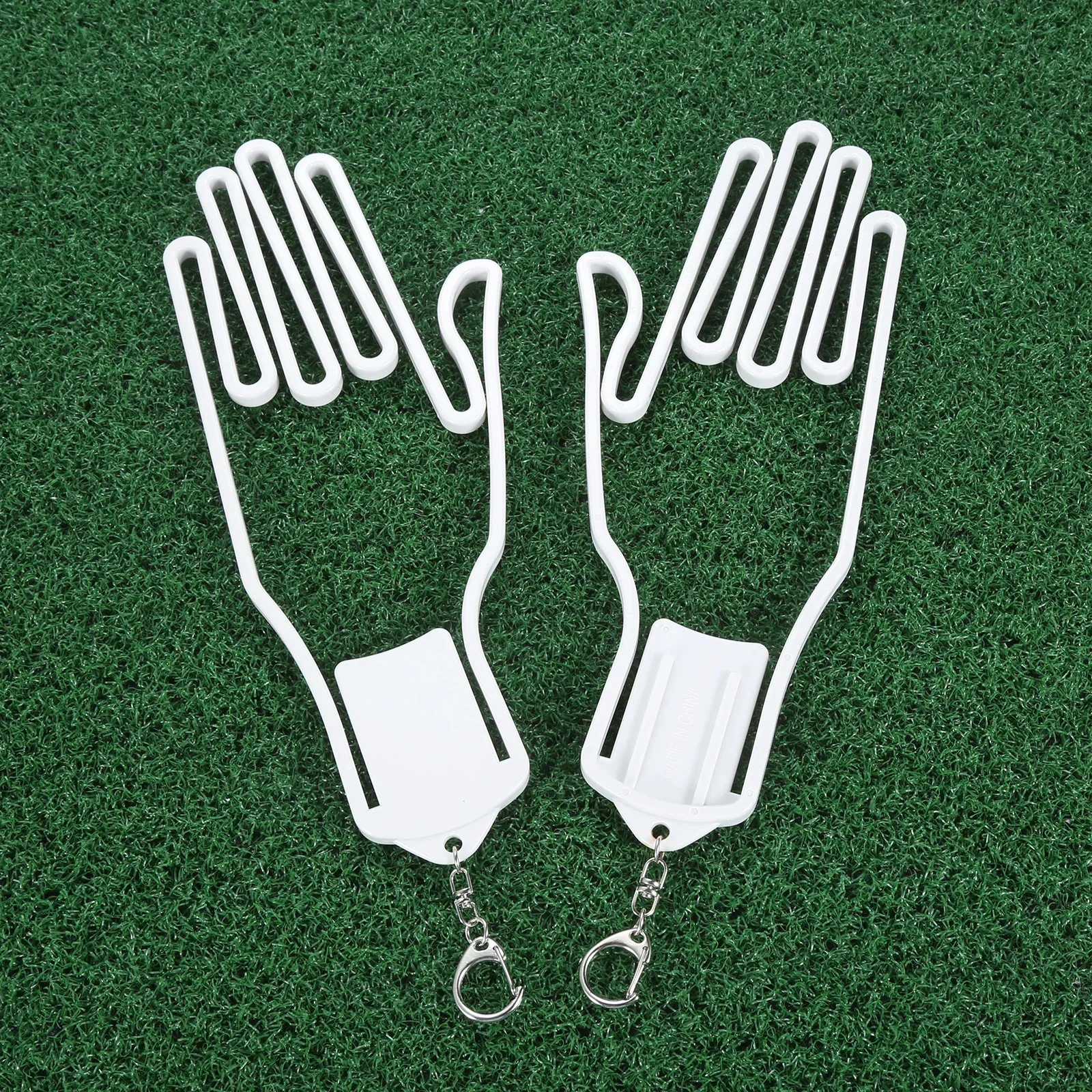 

1 шт., держатель для перчаток для гольфа, аксессуары для инструментов для игроков в гольф, пластиковая стойка для перчаток для гольфа, сушилка для перчаток для гольфа, вешалка для носилок с брелком, белый