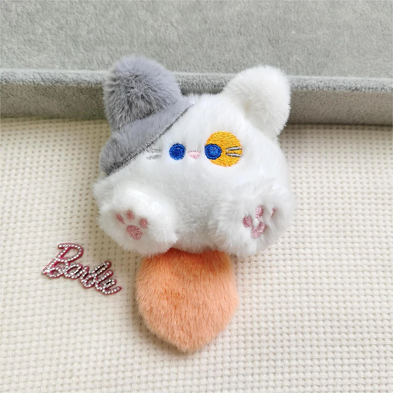 Kawaii Soft Stuffed Animal Little Cat Keychain Plush Bag Car Pendant Keychain DIY Trinket Kids Stuffed Animal Toys