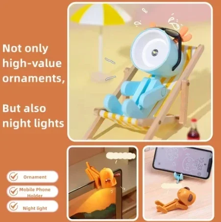 การ์ตูนสร้างสรรค์ใหม่และไม่ซ้ํากัน LED อินเทอร์เน็ตคนดัง Night Light เครื่องประดับตกแต่ง Ins Mini น่ารักสุนัขขนาดเล็กกวางโคมไฟตั้งโต๊ะ