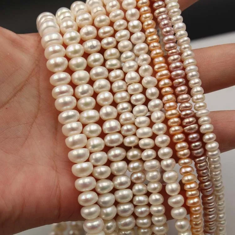 Hot sales 5-9mm oblate natural freshwater pearl for women necklace jewelry making