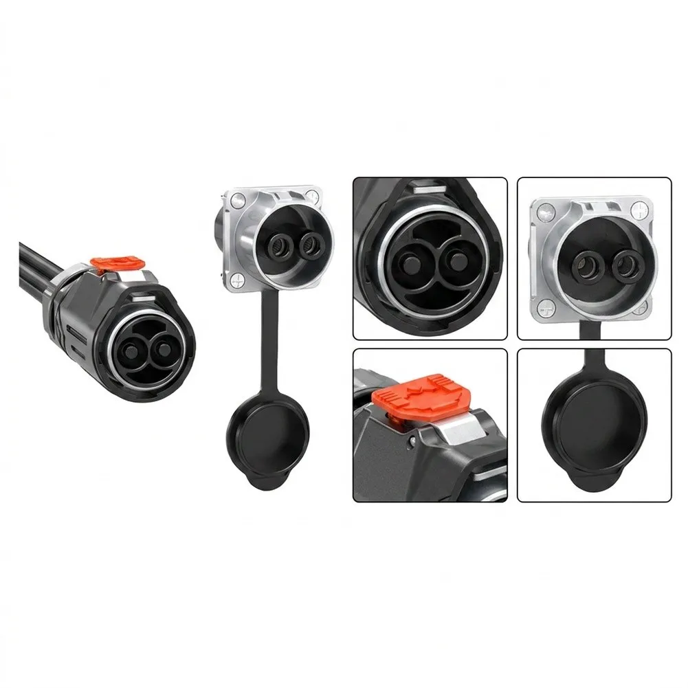MJ32 2P120A Self Locking Circular Power Connector Male Female Socket For New Energy Vehicle Charging Pile And Outdoor Equipment