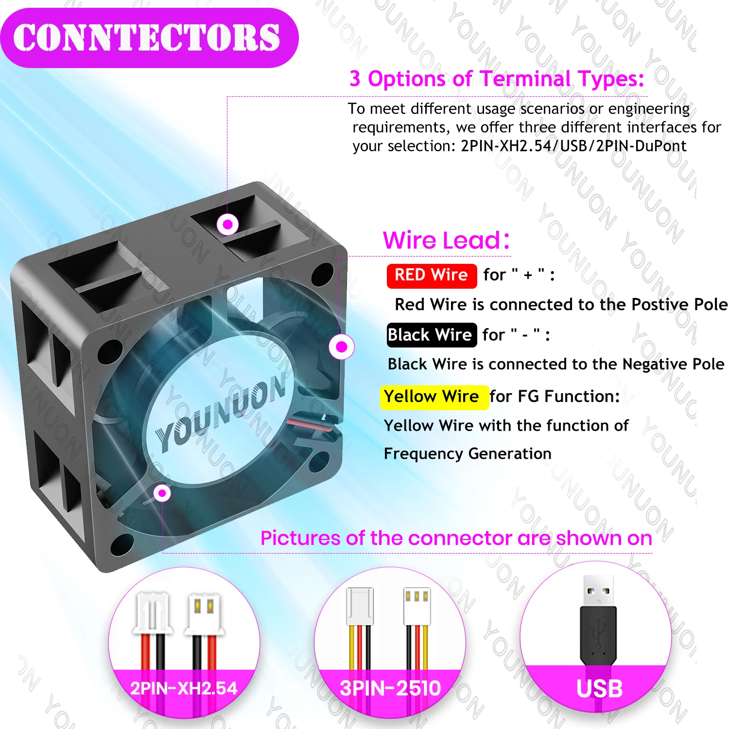 YOUNUON 40mm 24V 12V 5V 4020 Cooling Fan Computer Case Cooling Fan 2PIN/3PIN 4cm 40x40x20mm 1.57inch 3D Printer Fan