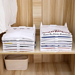 10x Clothes Storage Folding Board Plastic Stacking Folder Board Storage Rack Space Saving T-shirt Shelf Clothes Organizer