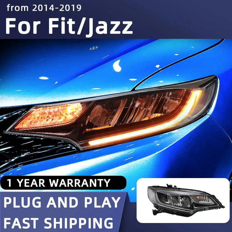 Car Styling Headlights for FIT RS GK5 LED Headlight 2014-2019 JAZZ Head Lamp DRL Signal Projector Lens Automotive Accessories