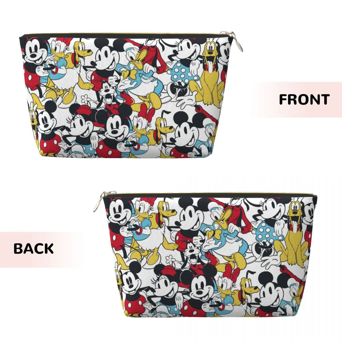 Custom Mickey Mouse And Friends Travel Toiletry Bag for Women Cartoon Cosmetic Makeup Bag Beauty Storage Dopp Kit