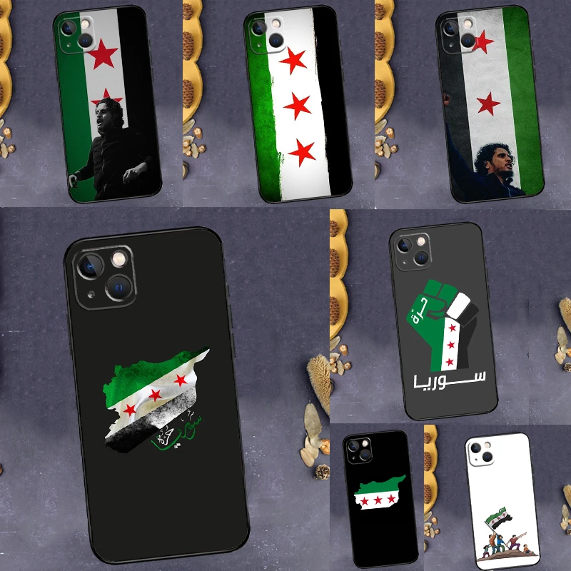 Syria Syrian Republic Flag Phone Case For iPhone XR X XS Max 11 12 13 14 15 Pro Max 7 8 Plus SE 2020 2022 Back Cover