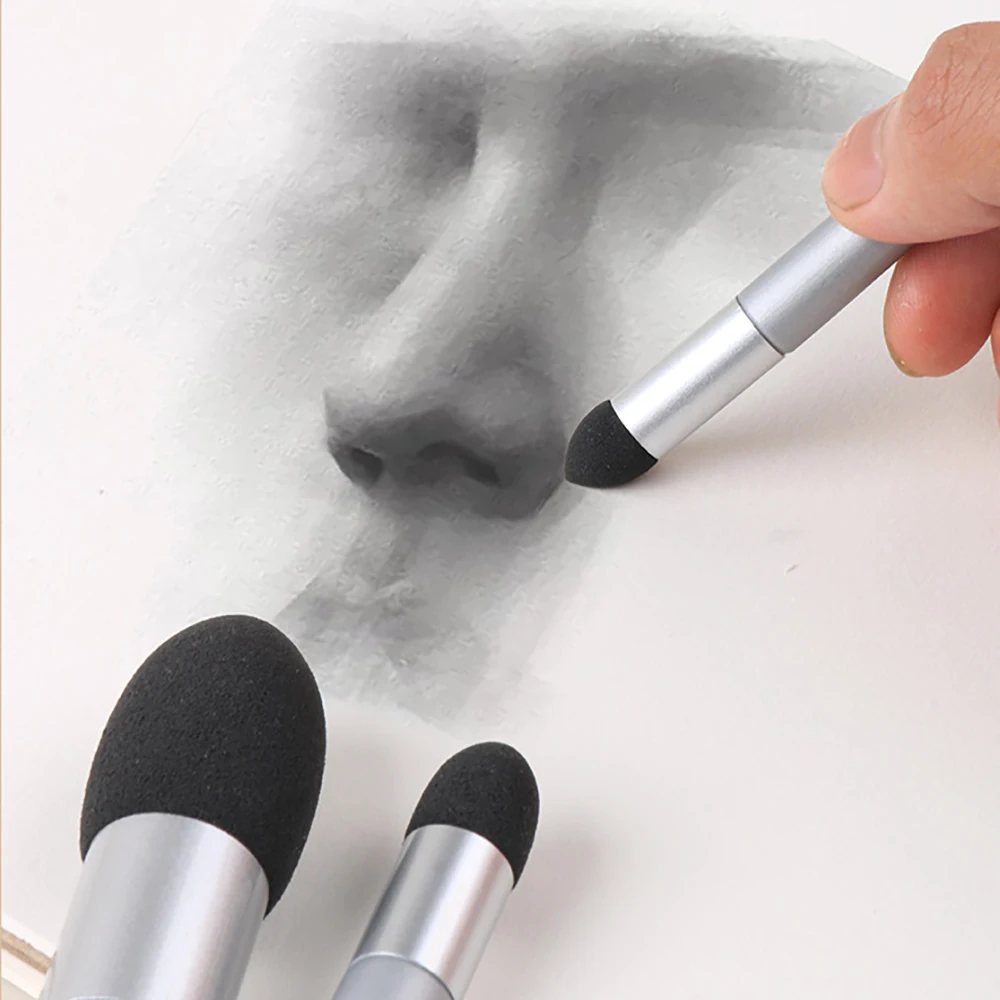 مجموعة فرش رسم ورقية مع 3 فرش، فرشاة عصا الرسم الزيتي، فرشاة فرك خاصة للتطبيق #4