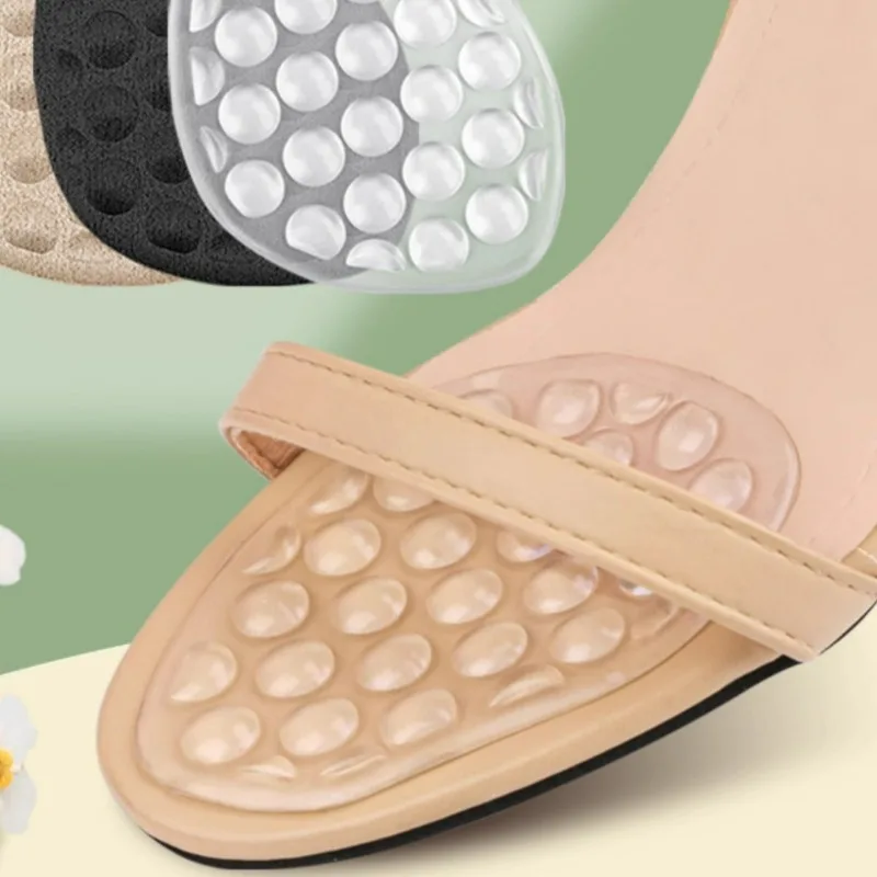 Wear Resistant Gel Forefoot Pad High Heels Relieve Pain Shock Absorption Half Insoles Self-adhesive Anti Slip Forefoot Cushion