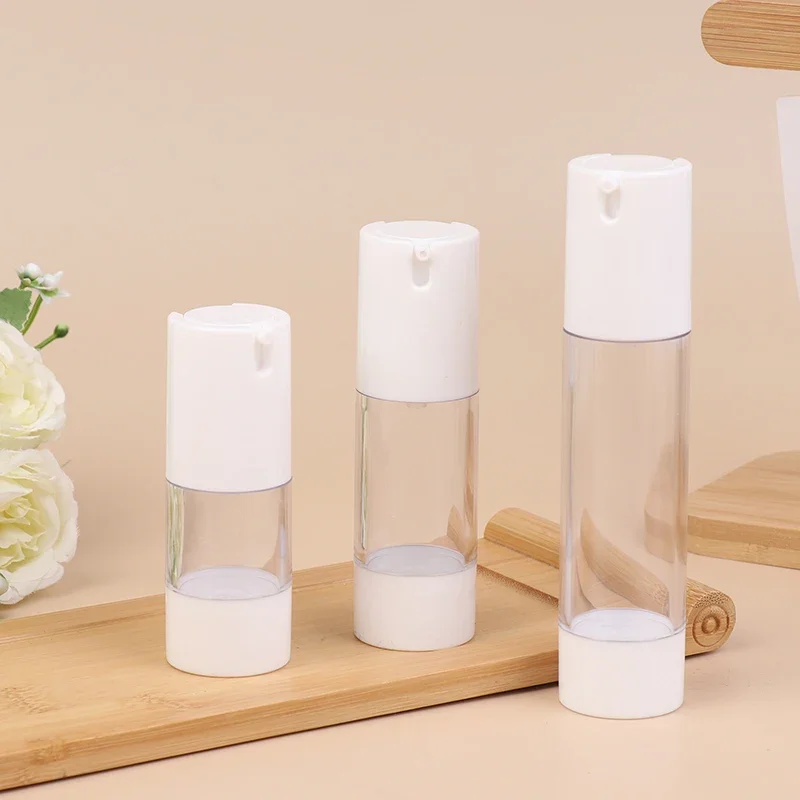 1 Buah 15/30/50Ml Botol Pompa Pengap Kosong Mewah Mini Portabel Dispenser Kontainer Perjalanan Perawatan Lotion Kosmetik Vakum