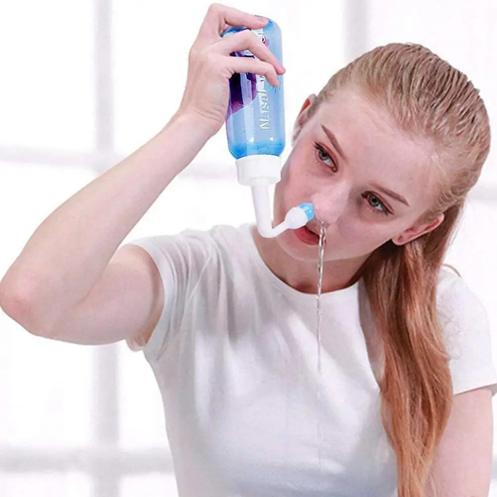 300ml Nasal Wash Bottle Sinus Rinse Bottle Nose Wash Cleaner Pressure Rinse Nasal Irrigation Neti Pot For Adult Children