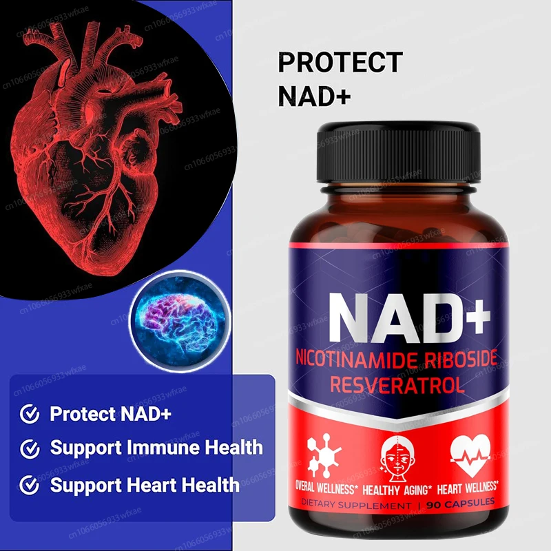 NAD+Supplement 90-450 Capsules Niacinamide Nucleoside Resveratrol Quercetin Cell Energy Repair of Healthy Aging Immune Support