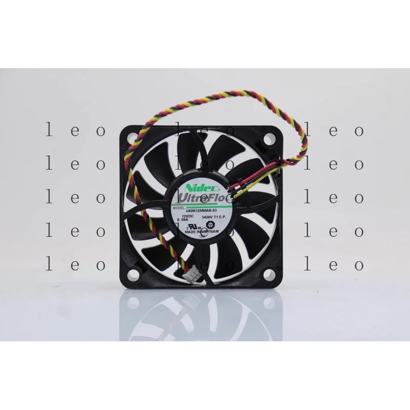 AA  for  NIDEC U60R12MMAB-53 12V 0.09A 6015 6CM 3pin Cooling Fan