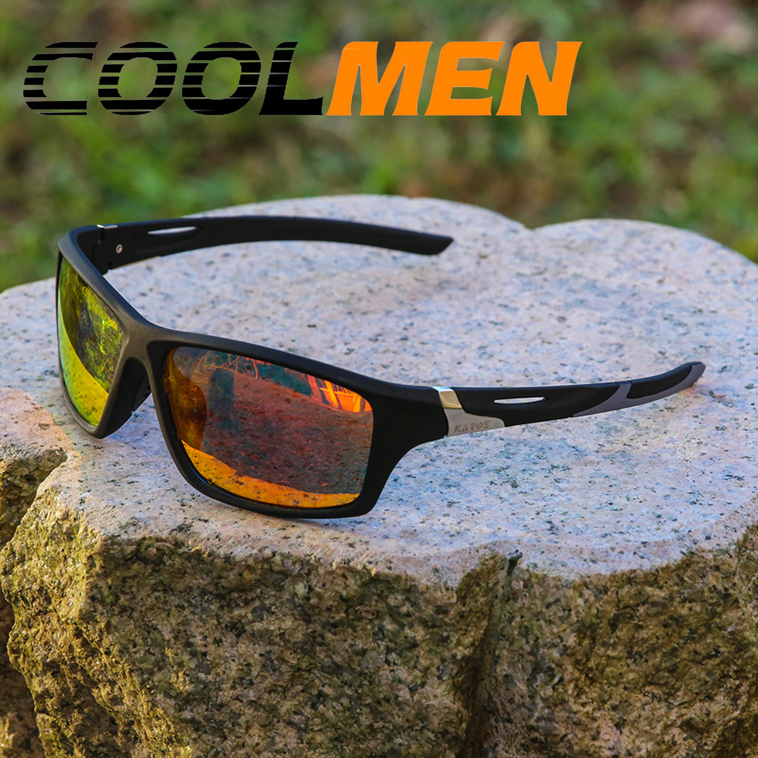 

COOLMEN Men's Polarized Fishing Sunglasses Men Women Cycling Driving Hiking Sun Glasses Anti-glare UV400 Eyewear TAC Lens 1 pc