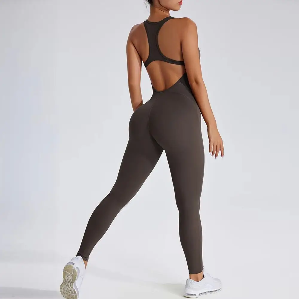 

Спортивный комбинезон для фитнеса и йоги, женский, цельный, сексуальный, для тренировок