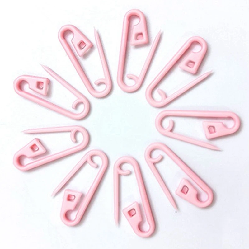 200PCS Color Plastic Safety Pin 2.3 Cm Black And White Rose Red Yellow Blue Green Small Mark Plastic Plastic Pin