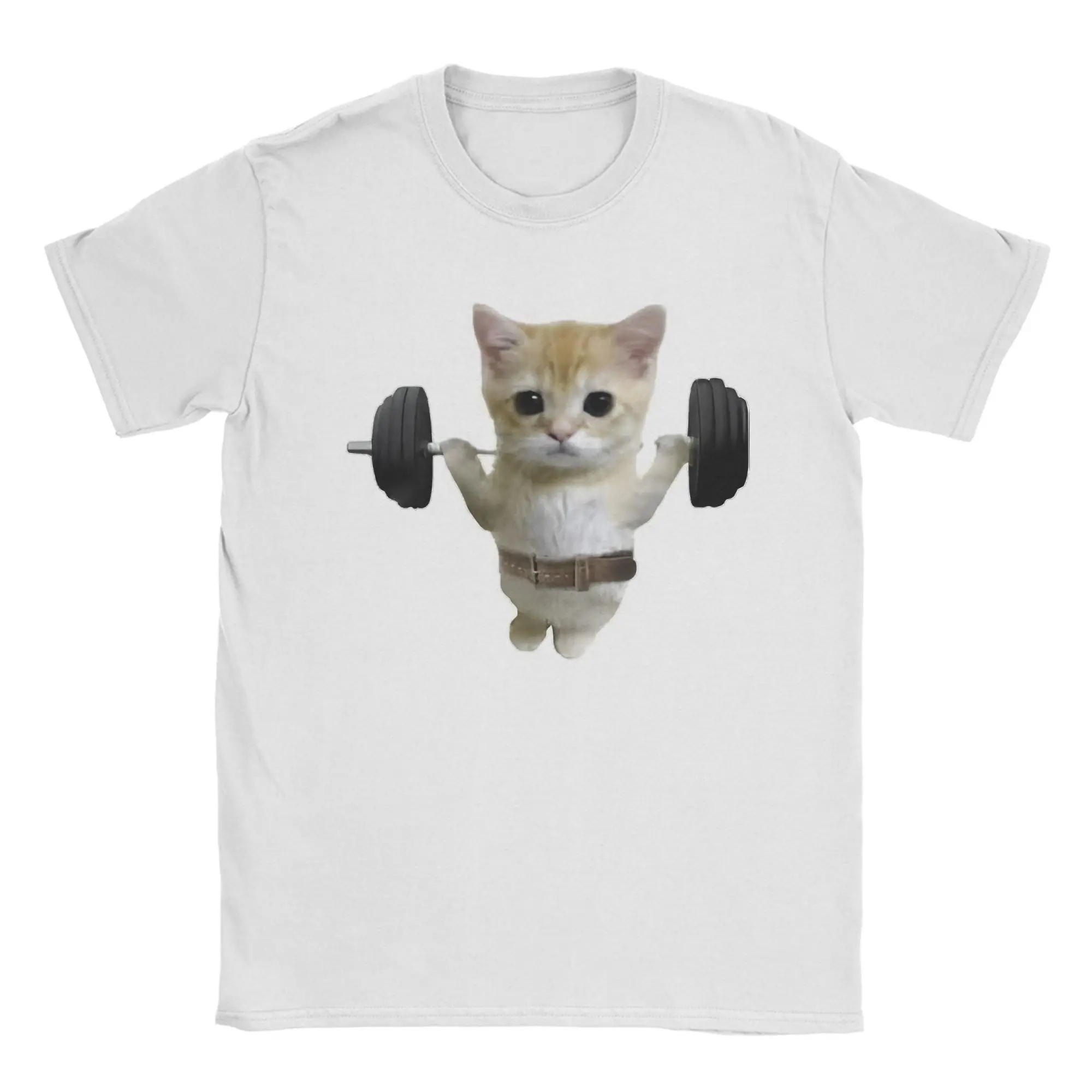 

Забавная футболка Gym Sam Sulek Cat, летние футболки из чистого хлопка для мужчин, модная футболка с коротким рукавом Y2K, забавные футболки