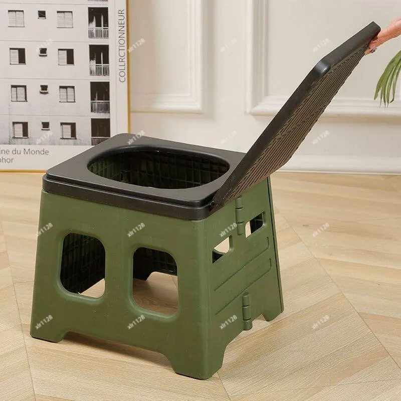 

Portable Outdoor Mobile Toilet Foldable Emergency Commode Travel Camping Simple Portable Seat Toilet