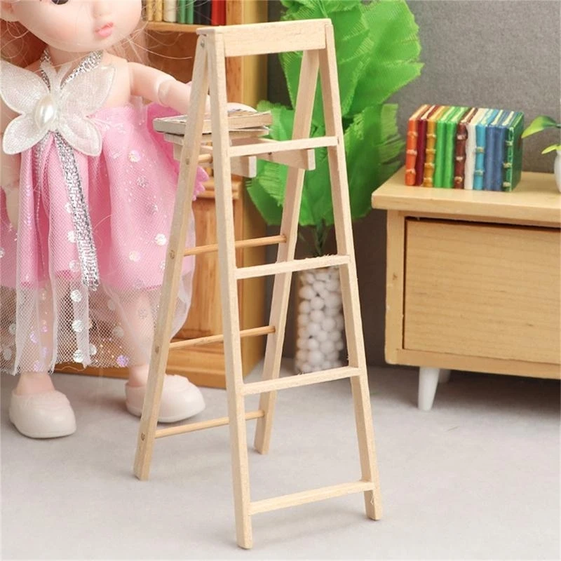 

Unfinished Step Ladder for 1/12 Dollhouses Collector and Model Displays