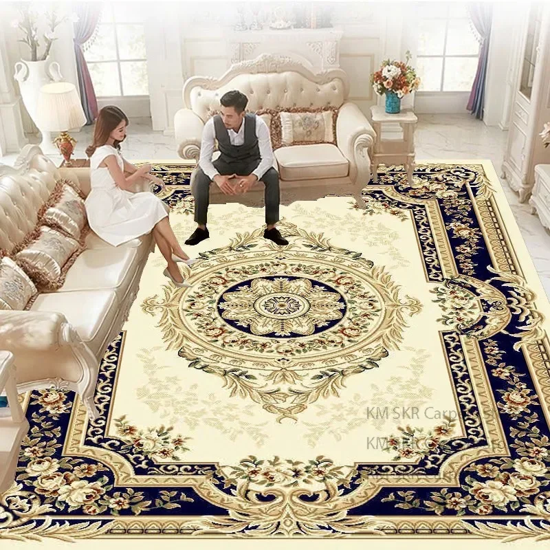 European Style Large Rugs for Living Room Home Decoration Luxury Bedroom Carpet Washable Sofa Table Mat High-end Cloakroom Rug