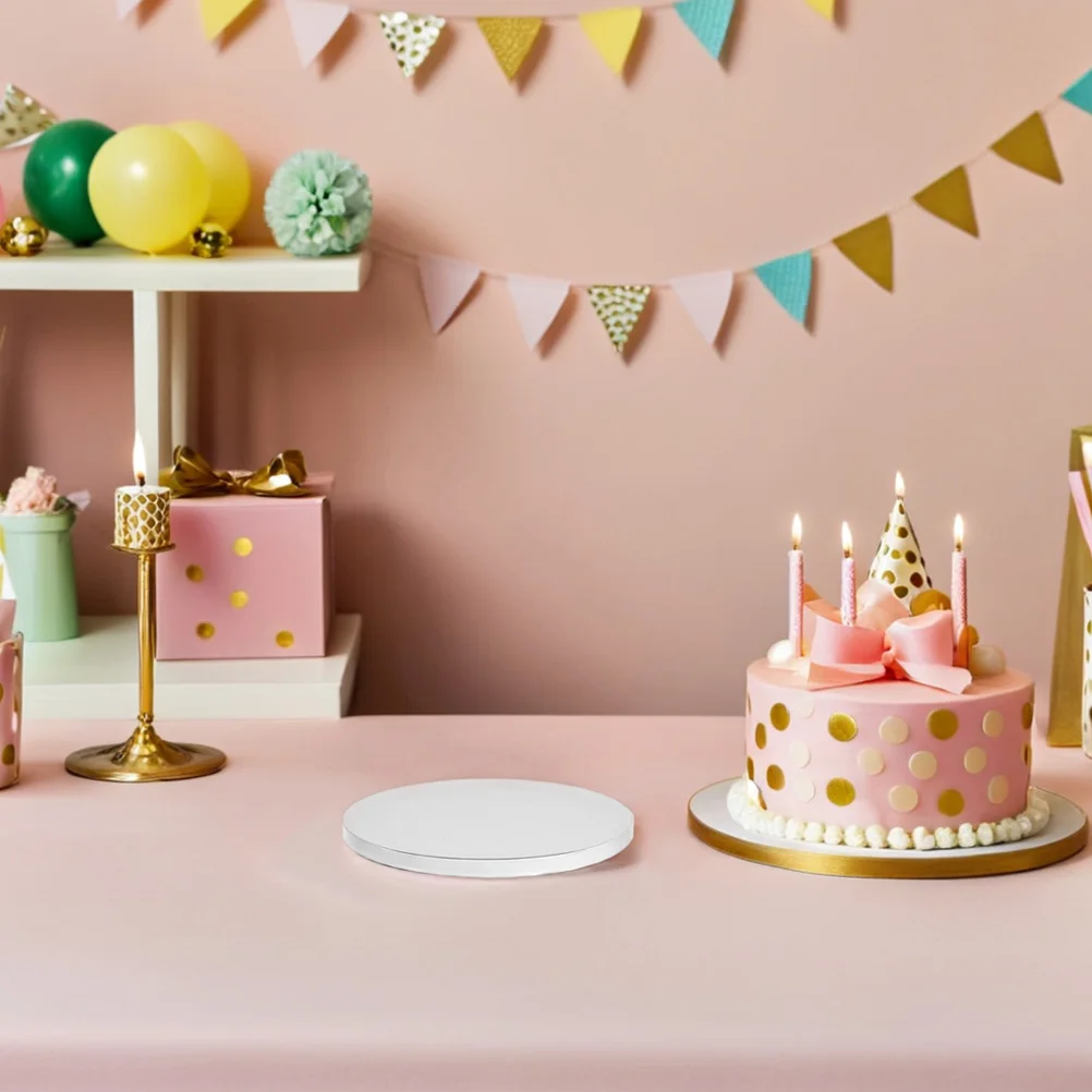 

10Pcs Cake Boards Round Corrugated Cardboard Mini Cake Circle Base Paper Dessert Display Base for Wedding Christmas Birthday